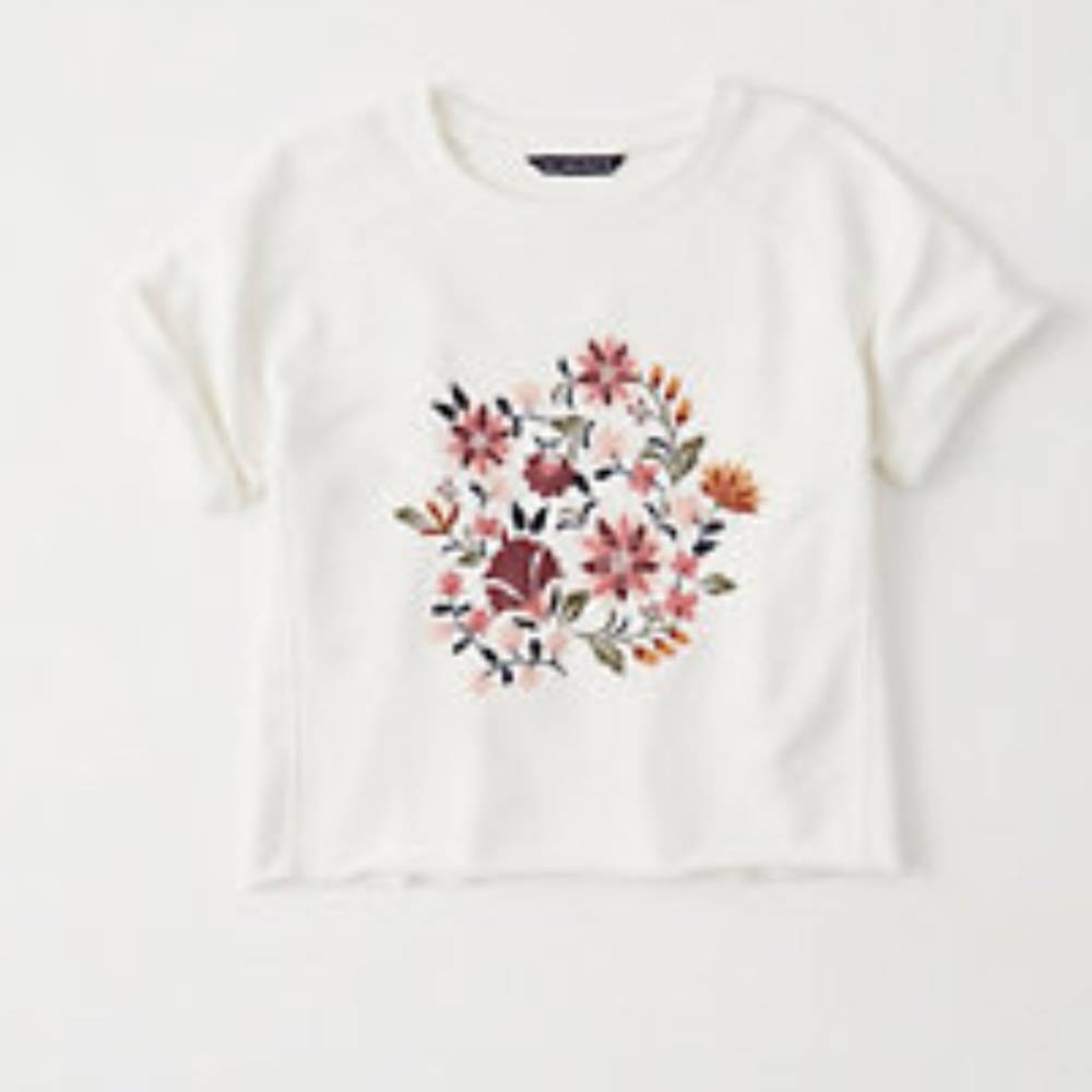 NWOT Abercrombie & Fitch Embroidered Sweatshirt
